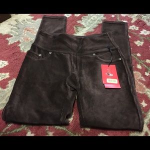 Spanx Brown Knit Corduroy Leggings Small